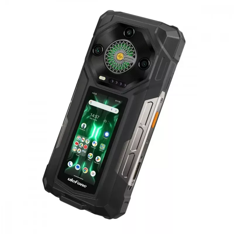 Ulefone Armor 33 Pro 5G smartphone, 6,95 inch, 16 GB / 512 GB, 25500 mAh, Android 14, zwart
