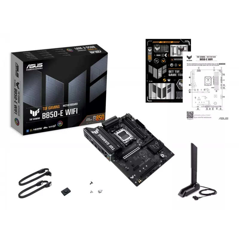 Moederbord ASUS TUF GAMING B850-E WIFI, AMD B850, socket AM5, ATX, DDR5, 4x DIMM, 3x M.2, Wi‑Fi 6E, 2,5Gb LAN