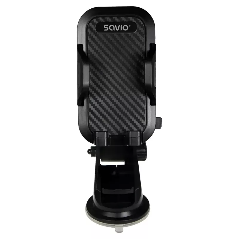 Savio CH-04 autotelefoonhouder, montage op voorruit/dashboard, zwart