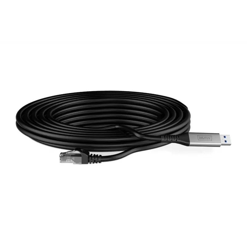 DIGITUS USB 3.2 Gen1 – RJ45 ethernetkabel – CAT6a S/FTP zwart – 3m