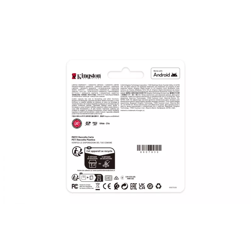 Kingston Technology 128GB micSDXC Canvas Select Plus Gen3 150R A1 single pack w/o ADP