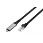DIGITUS USB-C 3.2 Gen1 - RJ45 ethernetkabel - CAT6a S/FTP zwart - 2m