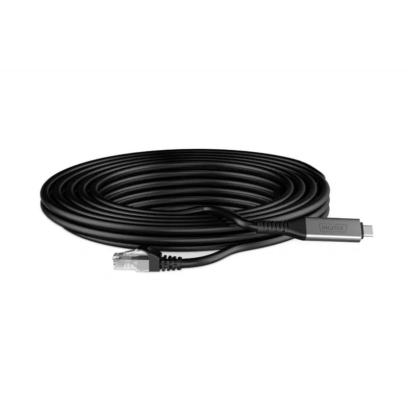 DIGITUS USB-C 3.2 Gen1 - RJ45 ethernetkabel - CAT6a S/FTP zwart - 2m