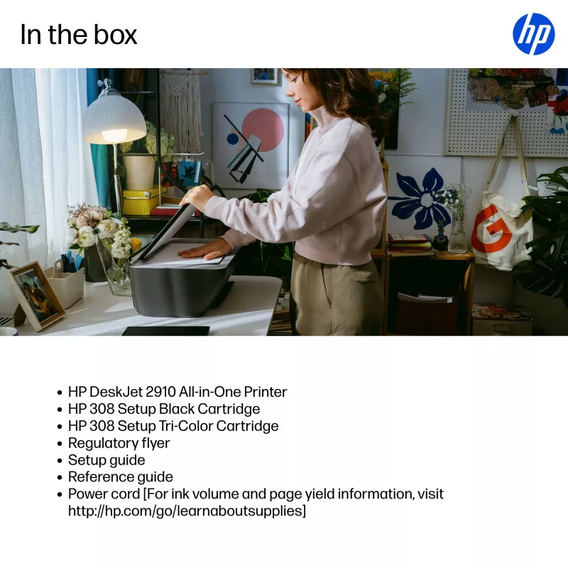 HP DeskJet 2910 draadloze 3-in-1 kleurenprinter thermische inkjet 4800x1200 DPI