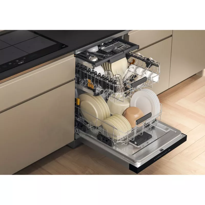 Whirlpool W7F HP33 X vrijstaande vaatwasser 15 couverts 43 dB