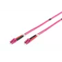 DIGITUS glasvezel-patchkabel, LC naar LC multimode OM4 - 2m; duplex, kleur RAL4003, lengte 2m