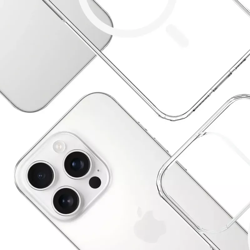 3MK Armor MagCase hoesje voor iPhone 16 Pro, MagSafe, transparant, TPU