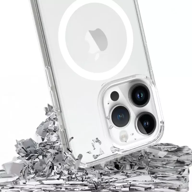 3MK Armor MagCase hoesje voor iPhone 16 Pro, MagSafe, transparant, TPU