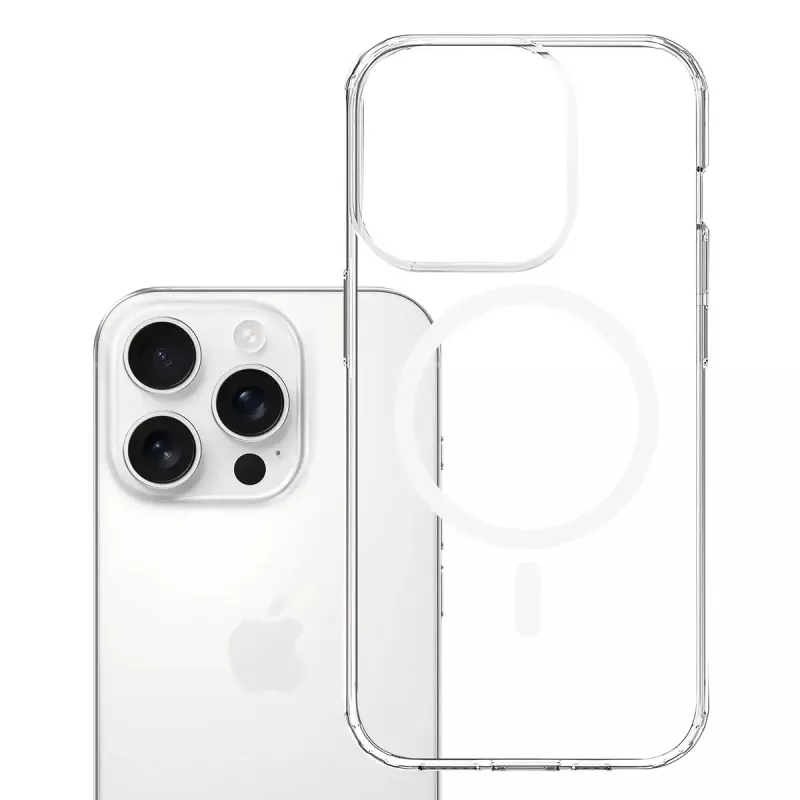 3MK Armor MagCase hoesje voor iPhone 16 Pro, MagSafe, transparant, TPU