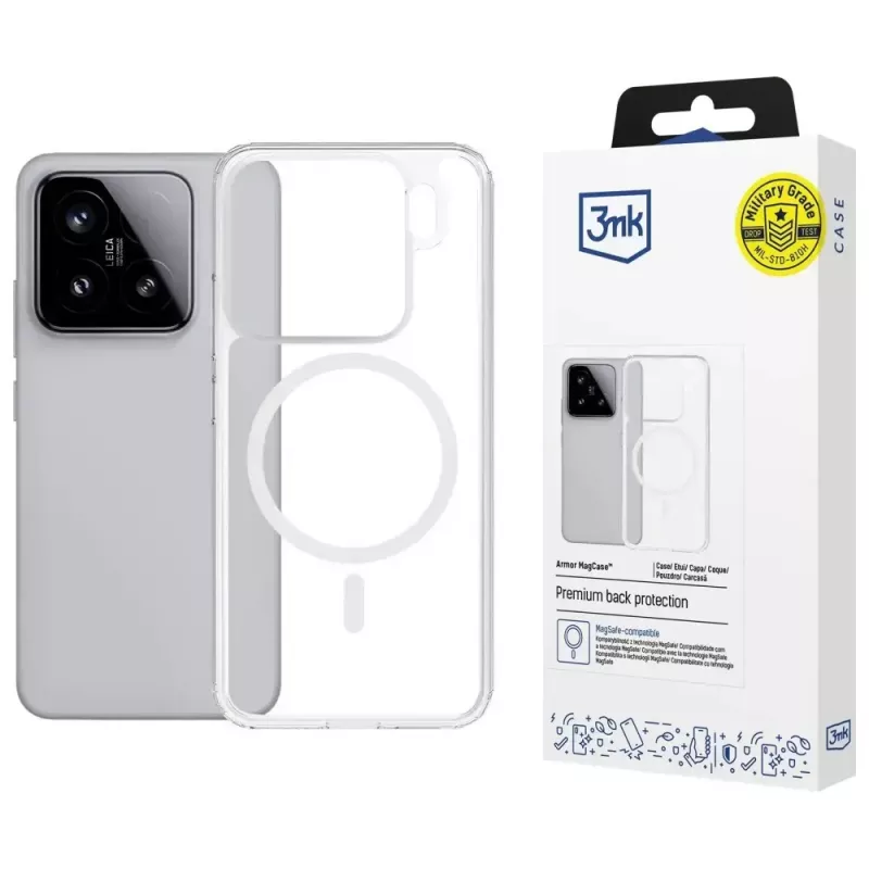 Bescherm-MagCase Armor van 3MK voor Xiaomi 15 Pro — slanke, stevige telefoonhoes