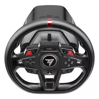 Stuur en pedalen Thrustmaster T248R zwart — USB, hybride aandrijving, force feedback, LCD-display, lederen stuur