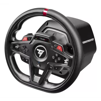 Stuur en pedalen Thrustmaster T248R zwart — USB, hybride aandrijving, force feedback, LCD-display, lederen stuur