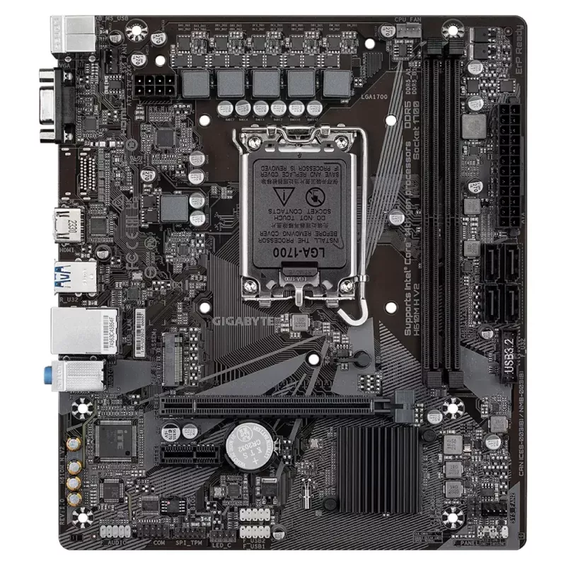 Moederbord GIGABYTE H610M H V2, Intel H610, LGA 1700, Micro ATX