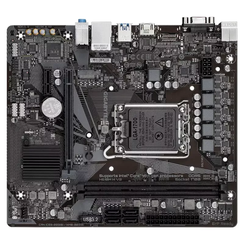 Moederbord GIGABYTE H610M H V2, Intel H610, LGA 1700, Micro ATX