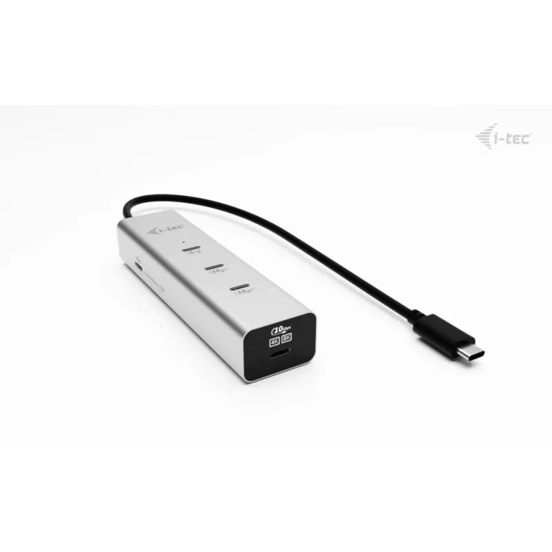 i-tec Metal USB-C Charging HUB 5-poorts met USB-C video 8K + Power Delivery 85W