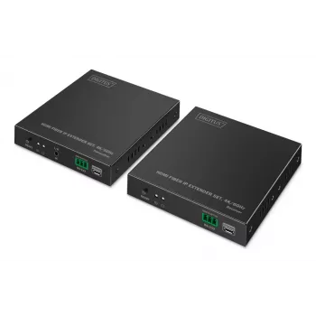 DIGITUS HDMI Fiber Extender Set - 4K/60Hz, 40 km/300m zwart