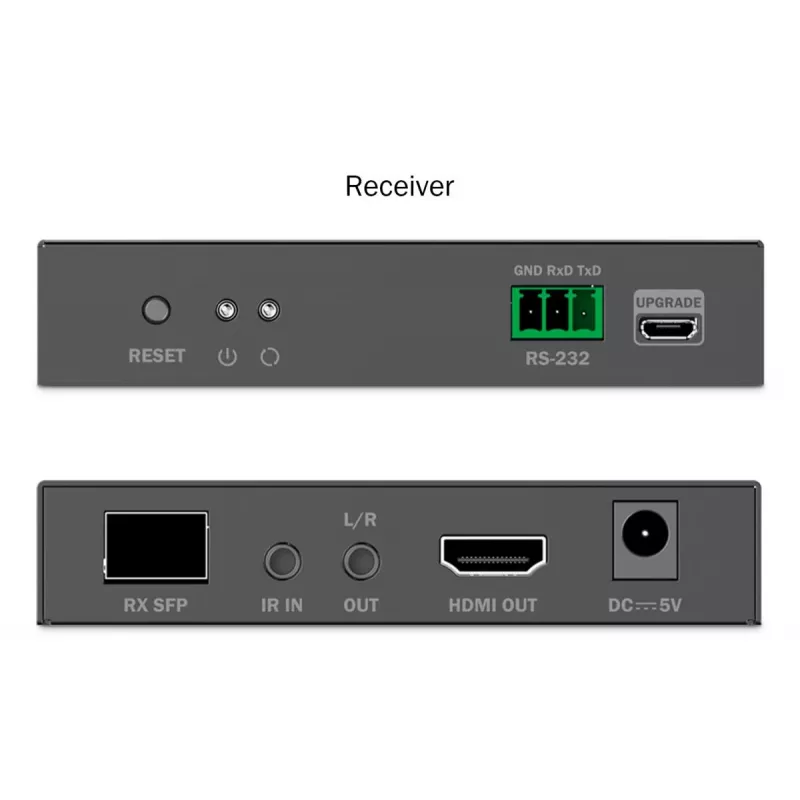 DIGITUS HDMI Fiber Extender Set - 4K/60Hz, 40 km/300m zwart