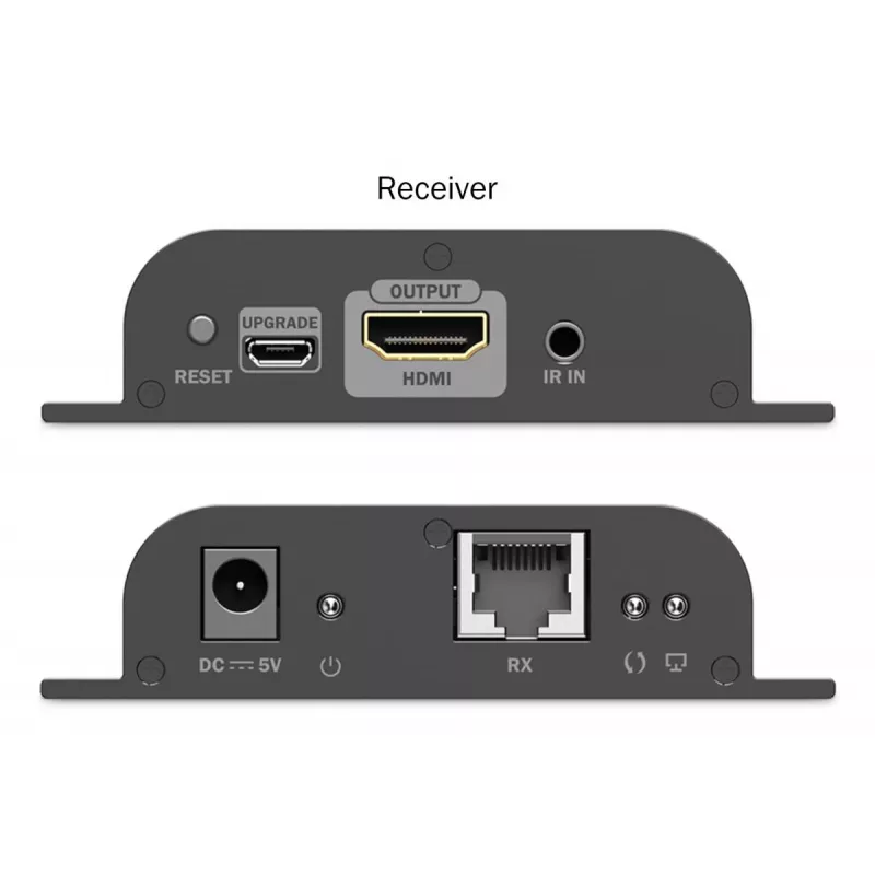 DIGITUS HDMI IP Extender Set - 4K/60Hz 120/200 m, one-to-many, CAT, zwart