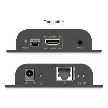 DIGITUS HDMI IP Extender Set - 4K/60Hz 120/200 m, PoE, one-to-many, CAT, zwart