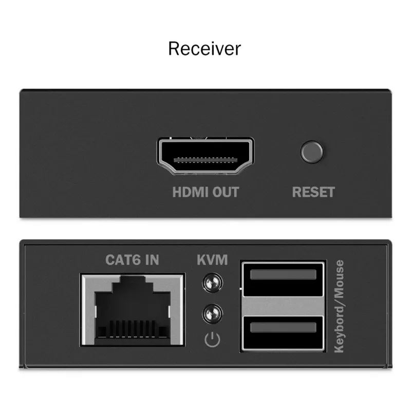 DIGITUS HDMI KVM Extender Set – 4K/30Hz 40/70m PoC CAT zwart