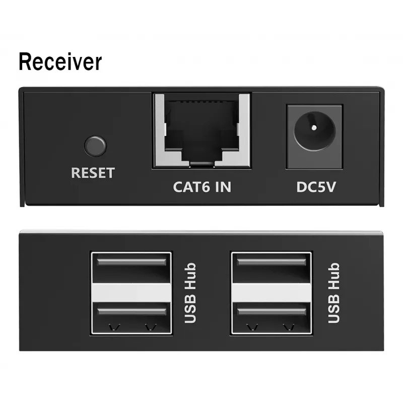 DIGITUS USB Extender - USB 2.0 4x USB-A poorten 150m voor gebruik met CAT6 (of hoger) kabel