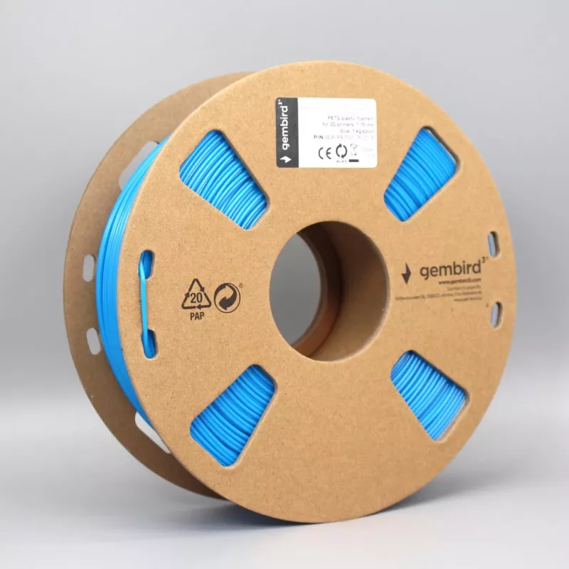 3D-printmateriaal Gembird 3DP-PETG1.75-01-B polyethyleentereftalaatglycol PETG blauw