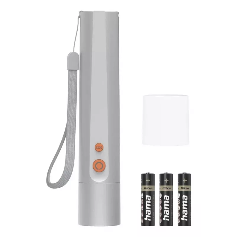 Handlamp Hama FL250 LED 3W aluminium zilver