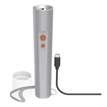 Handzaklamp Hama FL350-C zilver LED 3W USB oplaadbaar