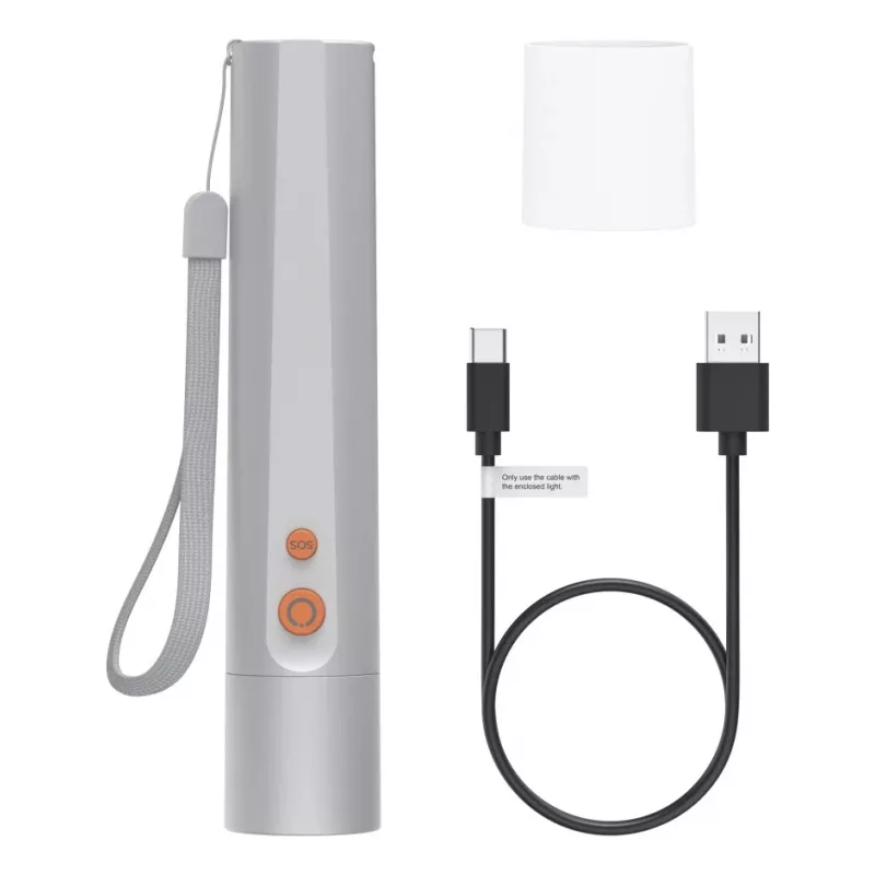 Handzaklamp Hama FL350-C zilver LED 3W USB oplaadbaar