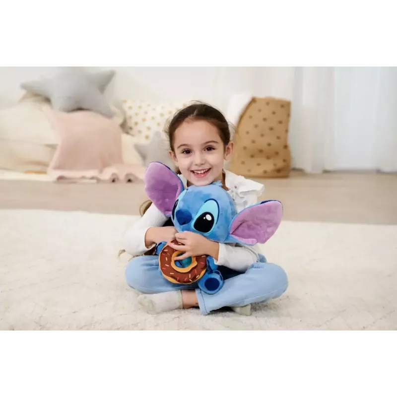Knuffel SIMBA mascotte Stitch met donut 25 cm pluche figuur
