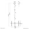 Plafondsteun Neomounts CL35-440BL16XL max 50 kg 37-70 inch