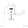 Neomounts ADS11-171SL headsethouder, universeel, met klembevestiging, aluminium, zilver