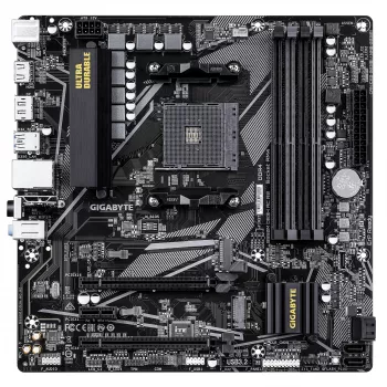 GIGABYTE B550M DS3H AC R2 moederbord - AMD Ryzen 5000 CPU's, 5+3 fasen VRM, tot 4733 MHz DDR4 (OC), 1x PCIe 4.0 + 1x PCIe 3.0 M.2, Wi-Fi 5, 1 GbE LAN, USB 3.2 Gen 1