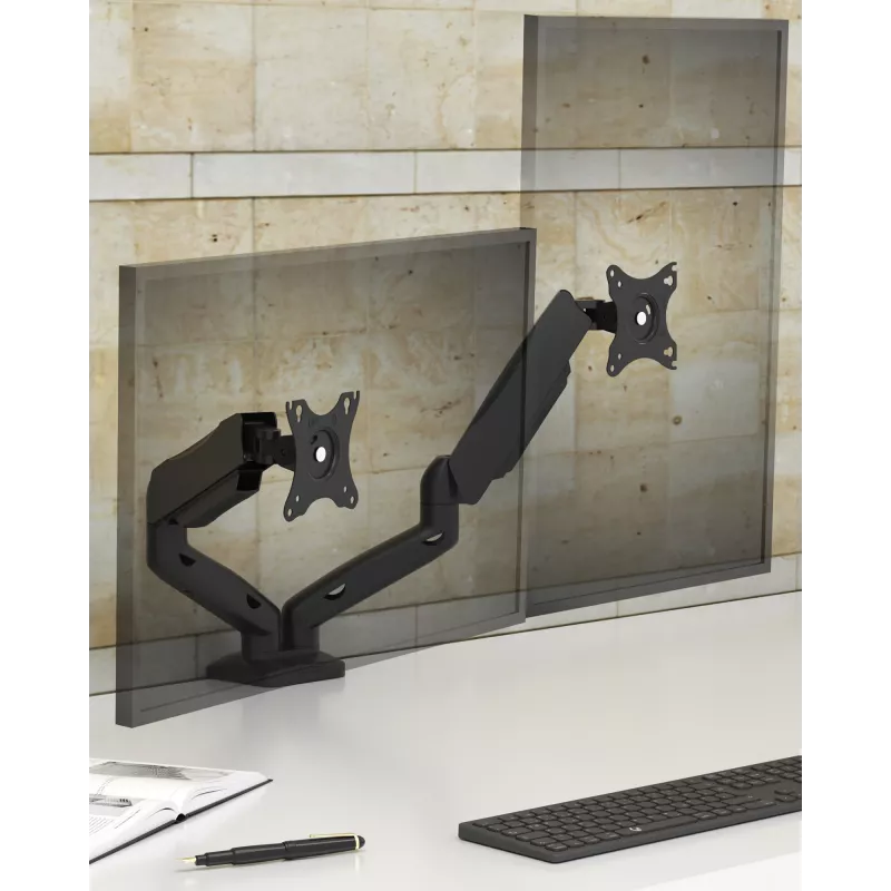 ICY BOX IB-MS204-T 81,3 cm (32 inch) tafelmontage grijs, zilver