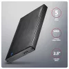 Axagon EE25-XA6C compacte aluminium USB-C 5 Gbit/s – SATA 6G externe behuizing voor 2,5 inch SSD/HDD