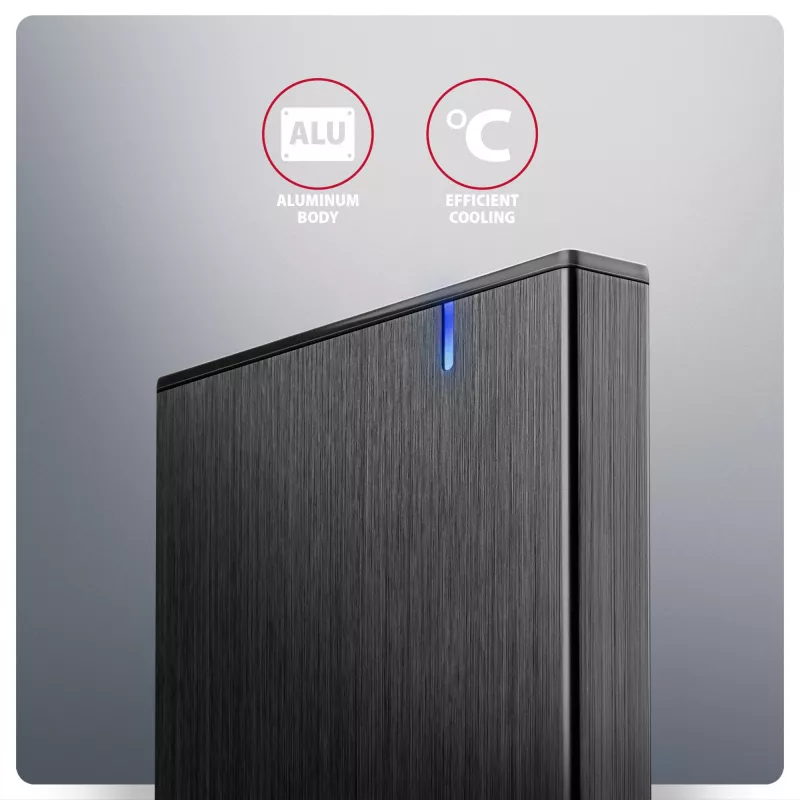 Axagon EE25-XA6C compacte aluminium USB-C 5 Gbit/s – SATA 6G externe behuizing voor 2,5 inch SSD/HDD