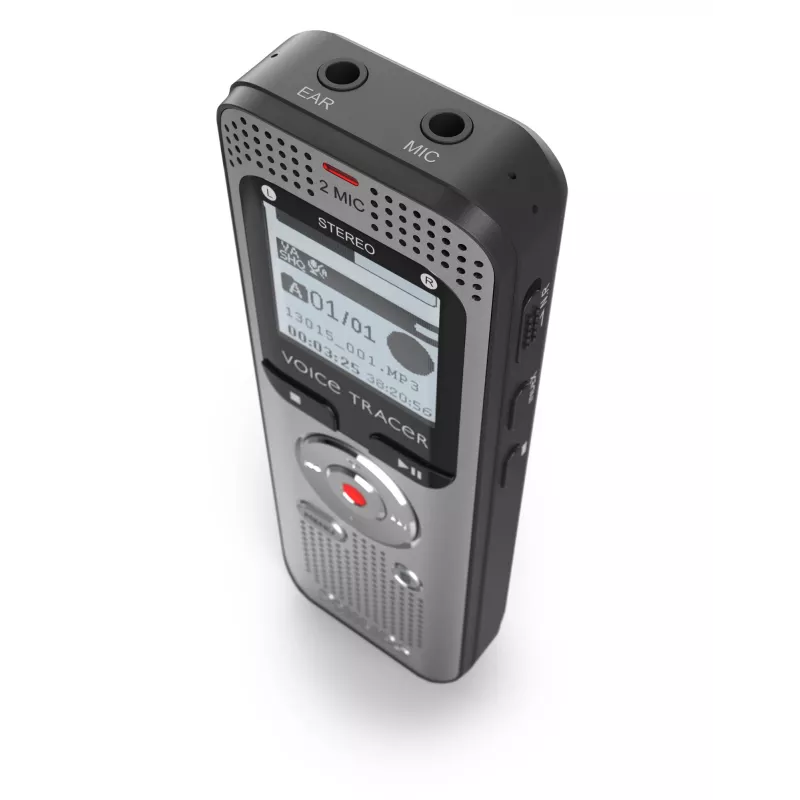 Dictafoon Philips Voice Tracer DVT2015 intern geheugen flashkaart zilver 2370 uur opnametijd