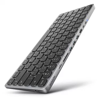 Axagon HMC-KB-CRL, USB 5Gbps hub met toetsenbord, HDMI 4K/60Hz, 3x USB-A, SD/mSD, audio, PD100, Cyrillische layout