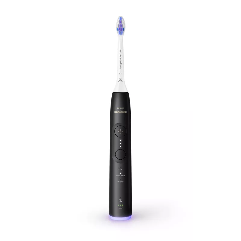 Philips Sonicare 6500 Series HX7411/02 elektrische sonische tandenborstel met app, 62.000 bewegingen/min, druksensor, timer, zwart