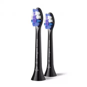 Philips Sensitive HX6052/88 2 stuks opzetborstels, 2 stuks, zwart, 3 maanden, extra zacht, Philips, Philips Sonicare