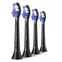 Tandenborstelkoppen Philips HX6054/88 — 4-pack, extra zachte borstelharen, zwart