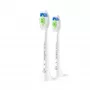 Opzetborstels Philips HX6062/87 vervanging 2-pack, medium borstelharen, wit