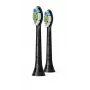 Philips Sonicare Optimal White HX6062/88 2-pack opzetborstels, 2 stuks, zwart, 3 maanden, medium, 62000 bewegingen per minuut, Philips