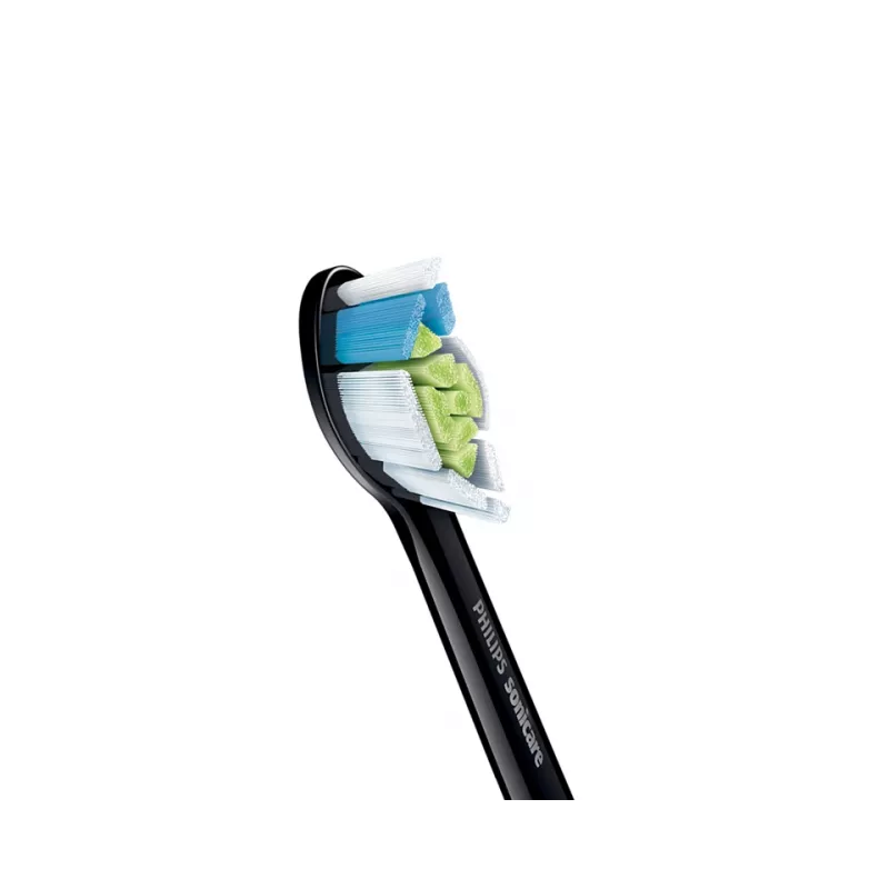 Philips Sonicare Optimal White HX6062/88 2-pack opzetborstels, 2 stuks, zwart, 3 maanden, medium, 62000 bewegingen per minuut, Philips
