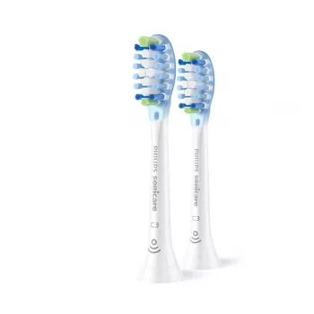Philips Premium Plaque Defence HX9042/87 2-pack borstelkoppen, 2 stuks, wit, 3 maanden, medium, Philips