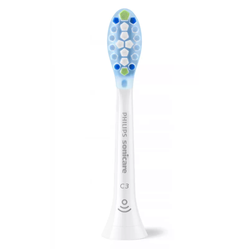 Philips Premium Plaque Defence HX9042/87 2-pack borstelkoppen, 2 stuks, wit, 3 maanden, medium, Philips