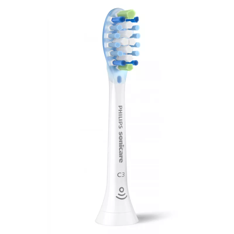 Philips Premium Plaque Defence HX9042/87 2-pack borstelkoppen, 2 stuks, wit, 3 maanden, medium, Philips