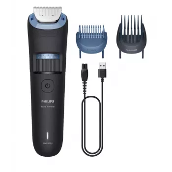 Baardtrimmer Philips BT3665/15 met volledig metalen mesjes, 0,5–20 mm, 40 standen, draadloos, zwart