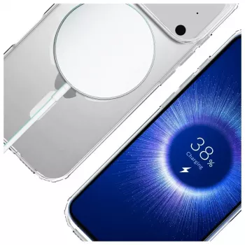Beschermhoes 3MK Armor MagCase voor Apple iPhone 17 Pro, magnetische bevestiging, transparant/rookkleurig