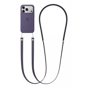 Crossbody-draagband Apple MGGJ4ZM/A – paars, gerecycled rPET en roestvrij staal, lengte 2,08 m
